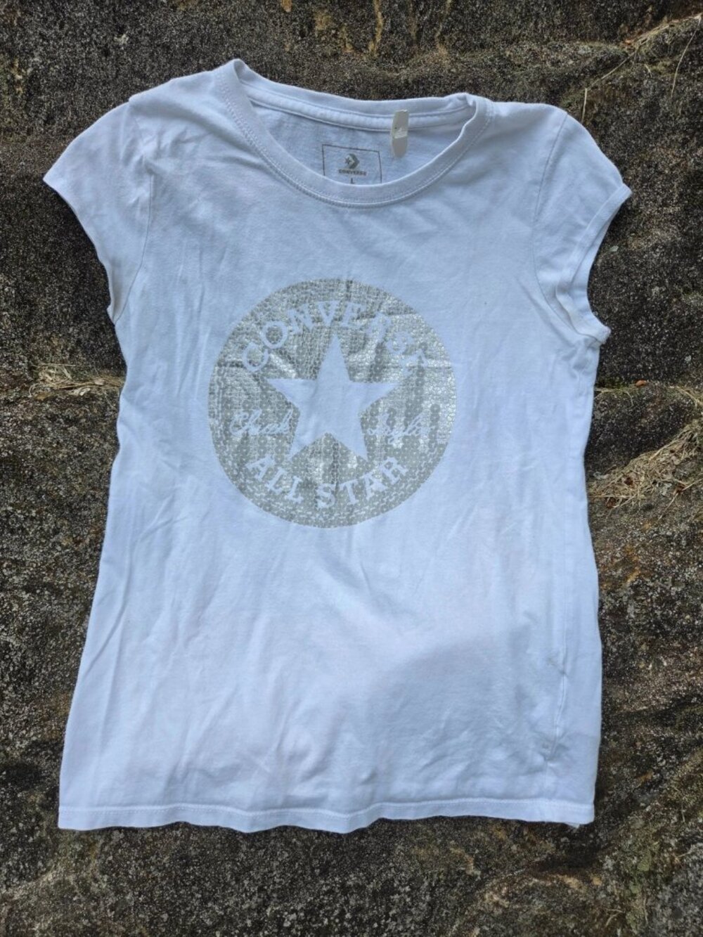 Converse Reflective Silver Logo Youth Shirt Size L